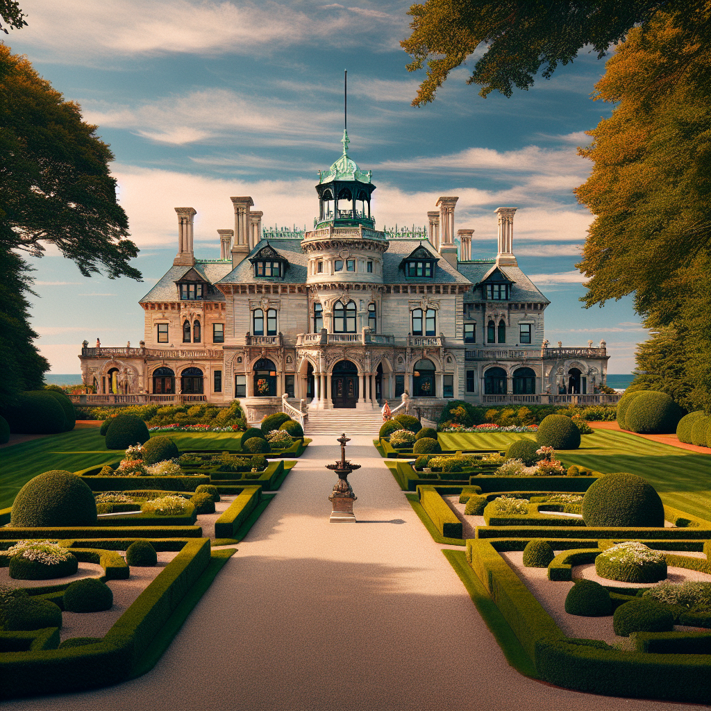 Scenic view of The Breakers, a symbol of Rhode Island's rich history and cultural heritage, reflecting the state's welcoming nature for diverse individuals